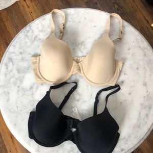 Gillian & O’Malley & Barely There Black & Nude Bras 34D